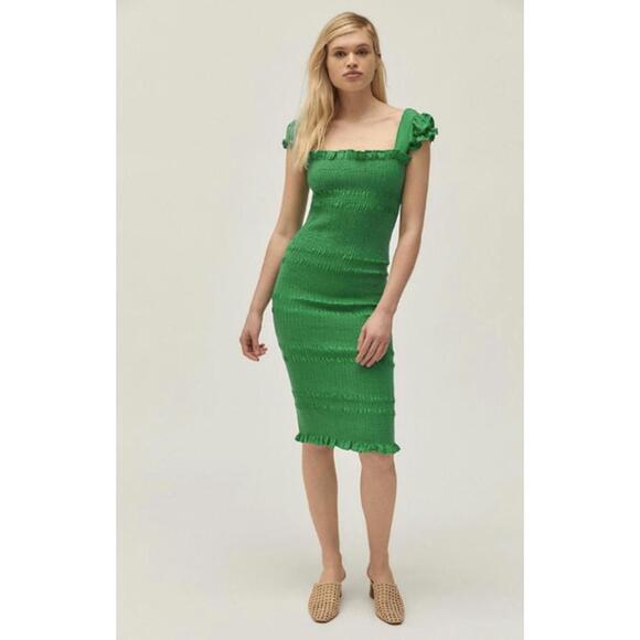Capulet Square Neck Midi Dress - Size - Large - Picture 1 of 8